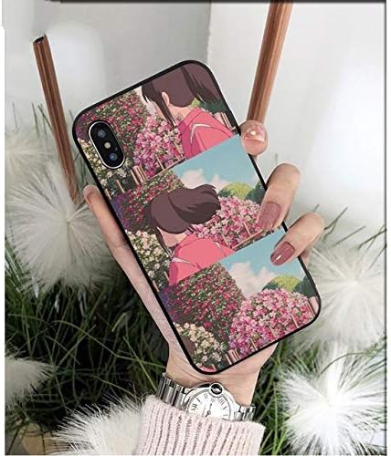 SHthree Studio Ghibli Spirited Away Faceless man Black TPU Soft Phone Cover for iPhone X XS MAX 6 6S 7 7plus 8 8Plus XR,A02,For iPhone 8 plus