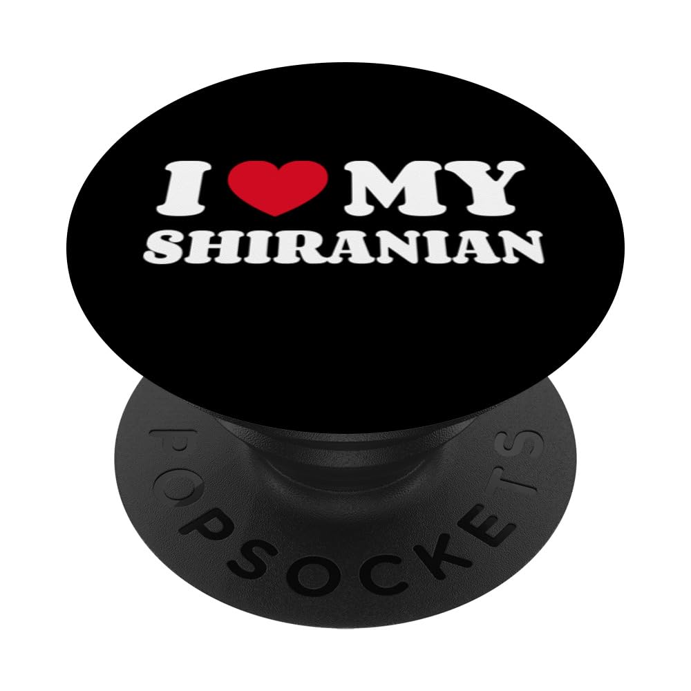 Shih Tzu Pomeranian Mix I Love My Shiranian Dog Owner Heart PopSockets Adhesive PopGrip