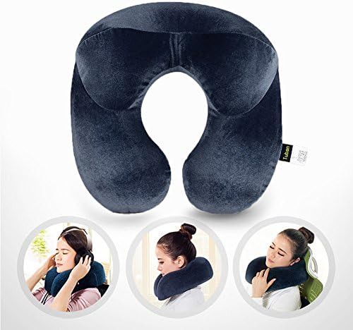 Travel Pillow for Airplane Inflatable Neck Pillow Travel Best Travel Pillow Side Sleeper Pillow Accessories Comfortable Pillows for Sleep Home Textile 3 Colors (Pink)