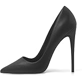 Elisabet Tang Women Pumps, Pointed Toe High Heel 4.7 inch/12cm Party Stiletto Heels Shoes Matte