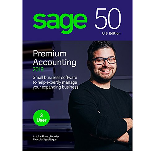 Sage Software 50 Premium Accounting 2019 - Advanced Accounting Software - Safe and Secure - Inventory Tracker - Manage Jobs & Expenses - Multi-User Capable