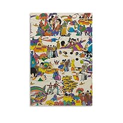 XYDQ Poster vintage sur toile The Beatles – Le sous-marin jaune – Décoration murale moderne pour chambre à coucher – 40… - Les Beatles, Paul McCartney, John Lennon, RIngo Starr, George Harrison