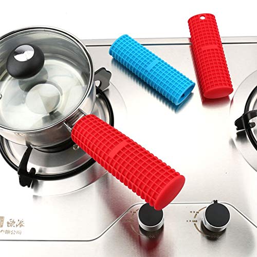 Silicone Pot Pan Handle Saucepan Holder Sleeve Slip Cover Grip Kitchen Cookware Parts Heat Resistant Insulation Mitts - Thumbnail 3