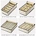 DIMJ Drawer Organisers Dividers 4 Packs Closet Organizer, Storage Boxes and Wardrobe Organiser with Lid for Underwear, Bras, Socks, Ties, Scarves (4pcs Beige)