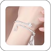 YienDoo Bamboo Cuff Bangle Bracelet Silver Vintage Bamboo Charm Open Cuff Bangle Statement Bamboo Flower Luck Bracelet Hand Chain Boho Hand Band for Women
