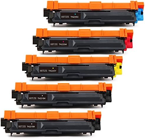 HITZE Compatible Toner Cartridge Replacement for Brother TN221 TN-221 TN225 TN-225 Work with Brother MFC-9130CW HL-3170CDW MFC-9340CDW HL-3140CW HL-3180CDW (2 Black, 1 Cyan, 1 Magenta, 1 Yellow)