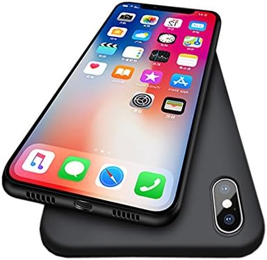 iPhone X Case, Hard Crafts Ultra Slim Premium Flexible TPU Back Plate Full Protective Anti-Scratch Cover Case for Apple iPhone X -Black
