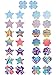 SATINIOR 15 Pairs Glitters Nipple Cover Pasties Disposable Nipple Covers No Show Satin Breast Stickers Self Adhesive Bra Pasties for Women Rave Party