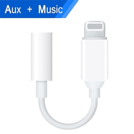 Lightning Headphone Jack Adaptor. Lightnig Connector to 3.5 mm Splitter