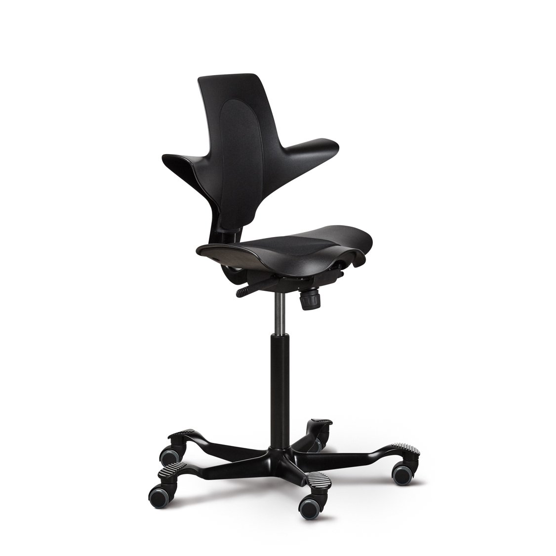Capisco Ergonomic Office Chair With Saddle Seat Standing Desk Height Puls