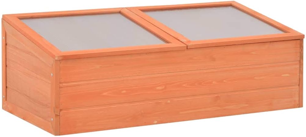 Vidaxl Holz Gewachshaus 100x50x34cm Fruhbeet Fruhbeetkasten Treibhaus Garten Amazon De Garten