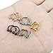 ORAZIO 10Pcs 16G Stainless Steel Nose Ring Hoop Horseshoe Septum Body Ear Piercing 5 Mixed Colors 8mm