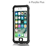 iPhone 6s Plus Waterproof Case, Meritcase 5.5 inch iPhone 6 Plus/ 6s Plus Full Body Shockproof Snowproof Dirtproof Sandproof Case for Swimming Diving Surfing Snorkeling (5.5inch, Black)