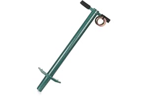 Edward Tools 5 in 1 Long Handle Garden Tool - Sturdy Steel Pro Grade Bulb Planter, Long Handle Weeder, Sod Plugger, Soil Probe, Transplanter - Step, Twist, Pull - Multi Depth Options