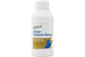 Mont Marte Premium Clear Texture Gesso 8.4oz (250ml), Suitable for Acrylic Paint, Oil Paint, Colour Pencils, Pastels, Graphit