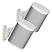 Sanus Wireless Speaker Wall Mounts for Sonos Play:1 & Play:3 - Tool Free Tilt & Swivel Adjustments for Best Audio - Pair (White) - WSWM2-W1
