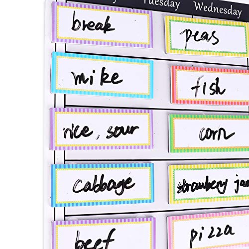 Magnetic Dry Erase Labels, Opret 32pcs Name Tags (3.3x1.2 inches) Blank Name Plates Whiteboard Magnet for Classroom, Office and Home