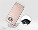 Galaxy S7 Armor Case With Card Holder and Kickstand Wire Drawing Shockproof Shell For Samsung S7 Protective Cover (Rose Gold)