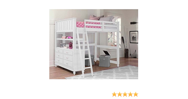 ne kids lake house loft bed with desk