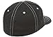 Original Flexfit Contrasting Stitch Blank Hat Baseball Cap Fitted Flex Fit 6386 Small/Medium - Black/Stone