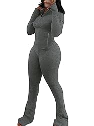 HBQ Women's 2 Piece Tracksuit Sets Long Sleeve Zip