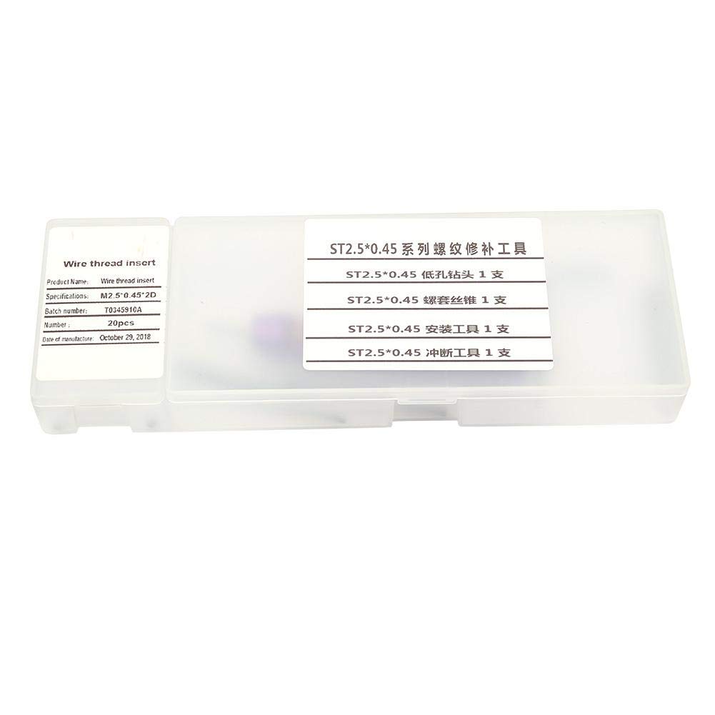 Thread Repair Kit, M2.50.45 Screw Threaded Inserts Repair Tool Set Wire Insert Installation Kit hex Socket Tool Thread Repair Tool Kit: Industrial & Scientific
