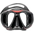 Tidal Mask - Advanced Anti Fog Diving Mask for Scuba Diving, Snorkeling, Free Diving and Swimming. Wide-Angle Tempered Glass Lens. Best Anti-Fog Diving mask for Adults.
