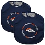 Baby Fanatic Team Color Bibs, Denver Broncos, 2-Count