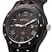 GBlife Bewell ZS - W109A Men Wooden Quartz Watch Round Dial Analog Handmade Wood Wristwatch (Ebony)