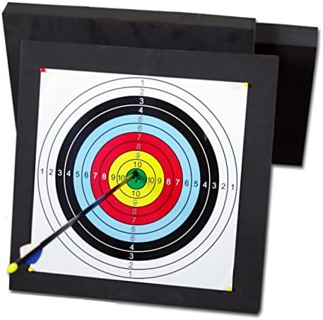 2 Sided Archery Stand Target EVA Rubber High Density Arrow Targets Sandstrom Stops Broadheads for Outdoor Shooting Practice (19x19x2inch)