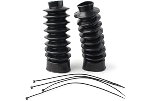 Newsmarts Motorcycle 41mm Fork Covers Front Rubber Gaiters Gators Shock Boots for Harley for Softail FXST Dyna FXDWG