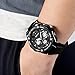 ETEVON Men’s ‘Captain’ Stylish Outdoor Sport Watch with Thicken Silicone Strap - 30m Waterproof - EL Luminous - Multifunction - Dual Time Display - Quartz Analog Digital Wrist Watches for Men - Black
