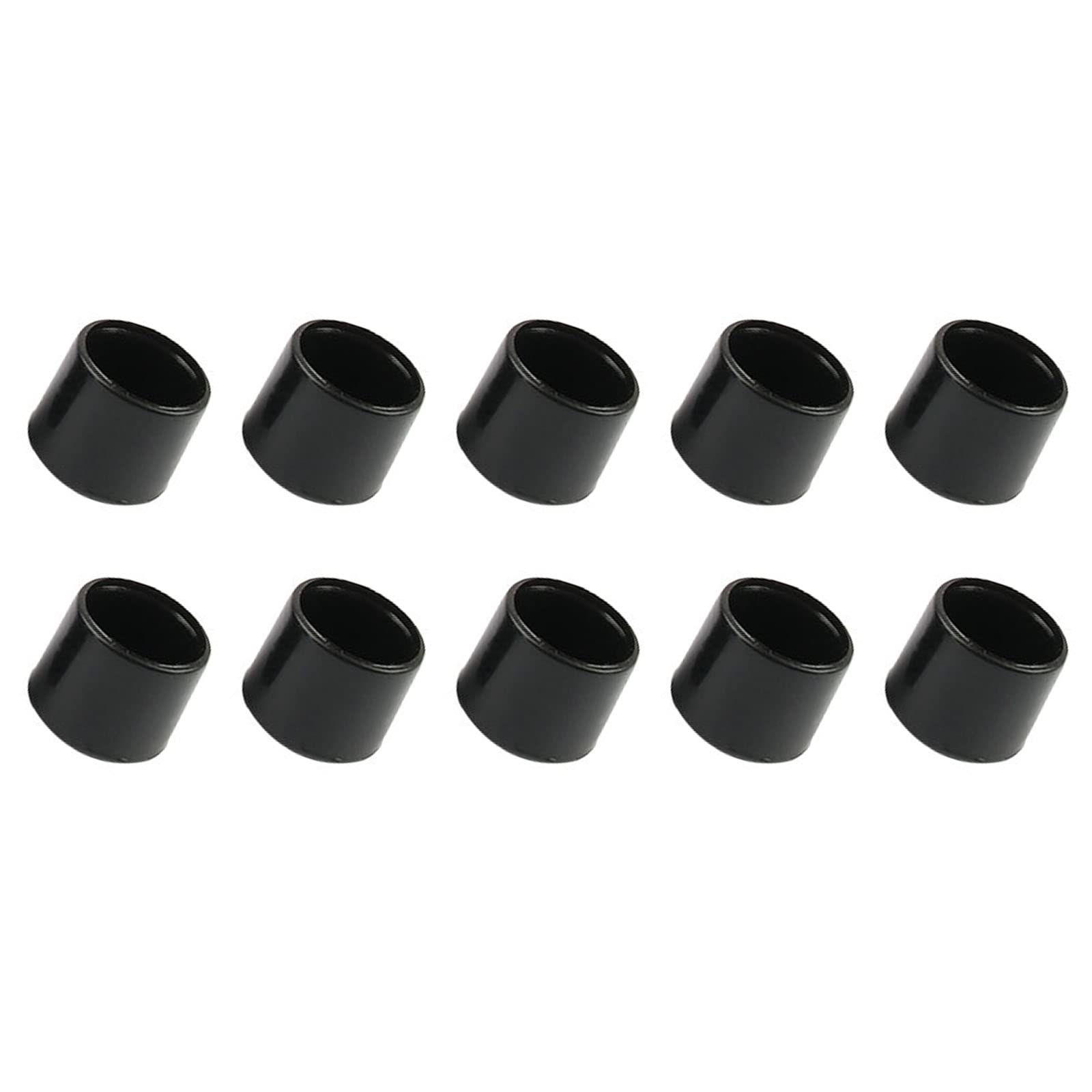 METALLIXITY Chair Leg End Cover (16mm Dia) 32Pcs, PVC Furniture Feet Caps Floor Protector - for Sofa Table Patio Chairs, Black