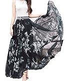 Afibi Women Full/ankle Length Blending Maxi Chiffon Long Skirt Beach Skirt