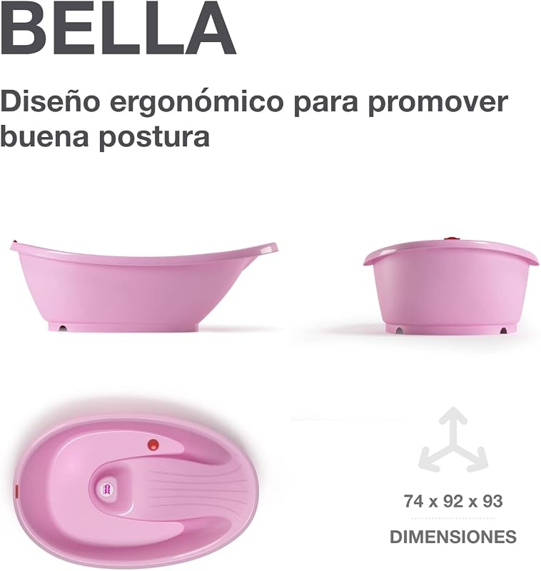 Kit Bella bañera más soporte - Perfecto para la hora del baño desde 0-12 meses - Rosa