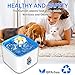 DELOMO Pet Water Fountain, 84oz/2.5 L Automatic Electronic Pet Fountain, Cat Water Fountain, Super Quiet Water Dispenser for Cats