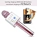 Wireless Microphone, Besteker Portable Wireless Mic Handheld Microphone Bluetooth Speaker Player for Music Playing, Mini Home KTV Karaoke for Apple Iphone Android Smartphone or PC (Rose Gold)