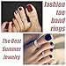 LOLIAS 6Pcs Open Toe Rings for Women Adjustable Toe Band Ring Set Gifts Summer Beach Foot Jewelry,Rose Gold