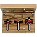 CMT 855.803.11 3-Piece Glass Panel Set in Hardwood Case, 1/2-Inch Shank, Carbide-Tipped