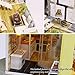 PEACE BIRD Miniature Dollhouse Kit Decorations with Lights and Furnitures DIY House Craft Kits 1:24 Scale Creative Room