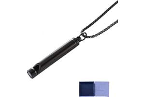 ZILYNHOM Breathing Necklace, Meditation Accessories for Mindfulness, Anxiety Stress Relief, Calm Down, Shift Attention, Relaxation, Sleep Aid, Quit Vaping, Stainless Steel Chain, Self Care Gift for Men & Women