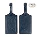 SWISSELITE 2 Pack Luggage Tag, Travel Bag Labels, PU Leather Luggage Tags Identifier for Suitcases