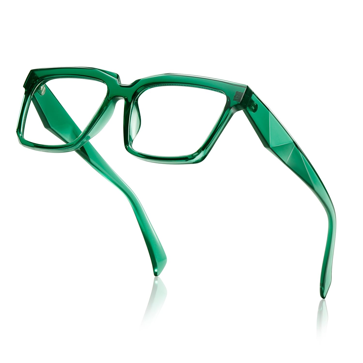 TIANYESY Blue light glasses for Women Men - Ideal for Work/Gaming/TV - Anti Eyestrain UV Protection,Blocking screen glare (Green)