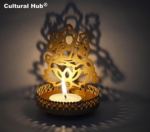 Tealight Candle Is an Add on for Your Prayer Table, Patio Piece, Side Table Decoration, Diwali Gift, Corporate Gift, Add on Product for Your Temple At Home, Home Décor Item Cultural Hub ® (Laxmi)