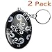 2-Pack Black 120dB Smart Emergency Personal Alarm Key Chain for Women,Kids,Girls,Superior,Explorer Bag Decoration Self Defense Electronic Device