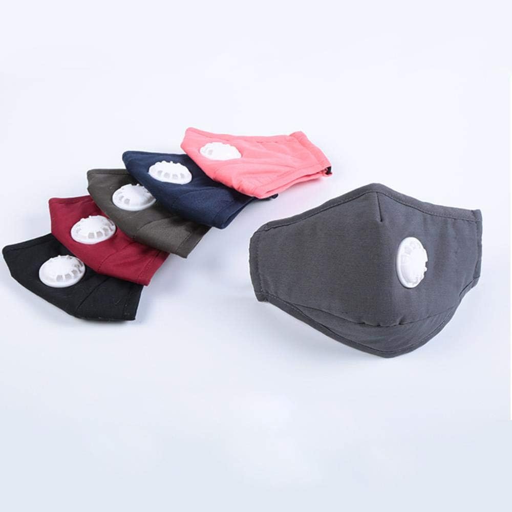 Mask Dust Respirator Anti Pollution Washable Reusable Masks Cotton Unisex Mouth Muffle for Allergy Asthma Travel Cycling,Pink,1piece