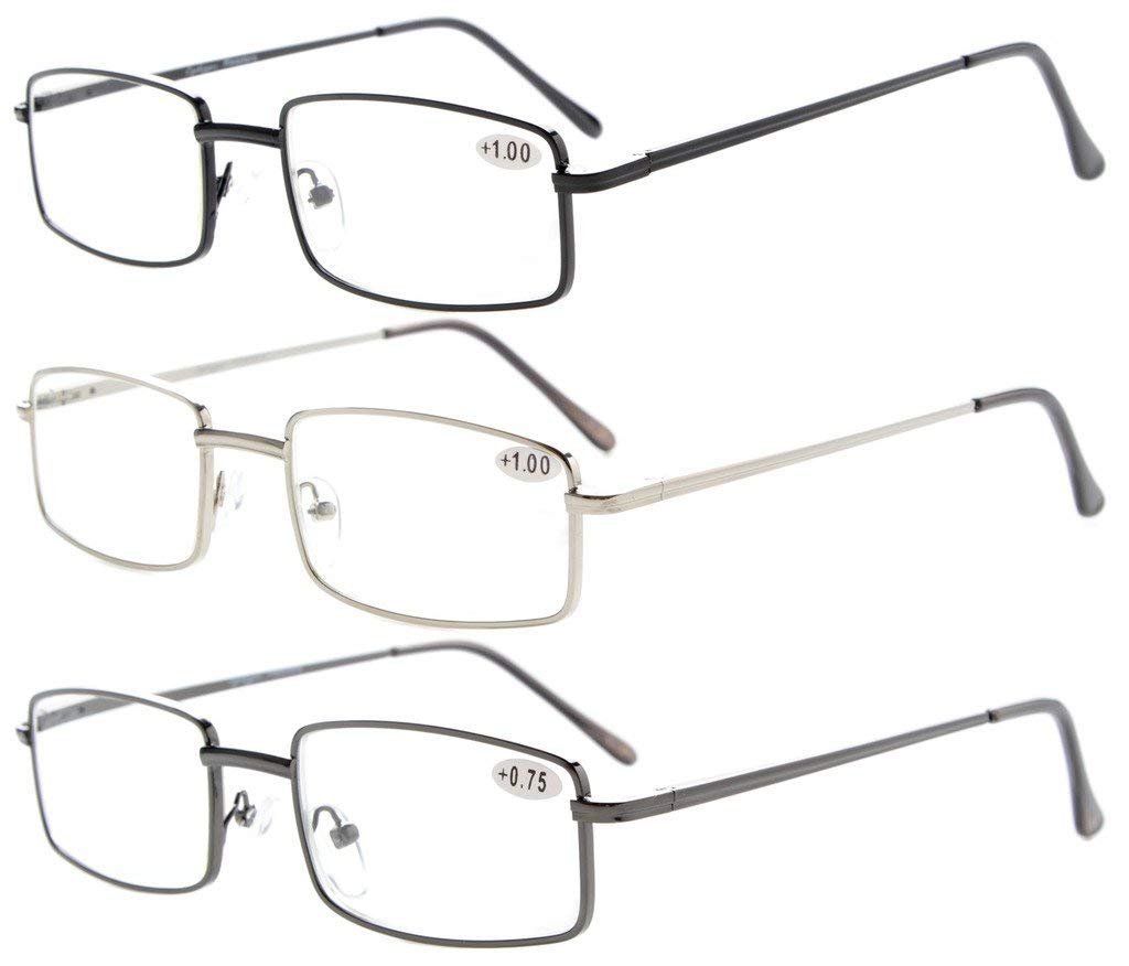 Lunettes De Lecture Eyekepper à Ressort – Monture Métal Demi-Lune, Verres Asphériques