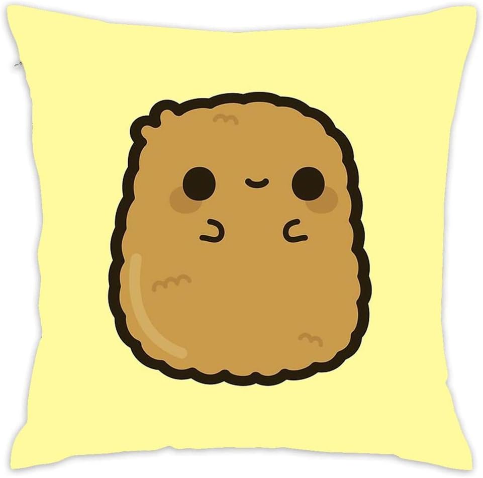 Cute Chicken Nugget Throw Pillow Covers Decorative Square Cushion Cases Home Decor For Sofa Couch Bedroom Car 18x18 Inch Amazon Ca Home Kitchen