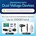 Odoga Travel Adapter Kit – Universal Power Adapter with 2 AC Outlets, 2 USB Ports - International Power Adapters Plugs for Europe, UK, China, Australia, Japan & More