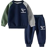 GFQLONG Toddler Baby Boy Fall Winter Sweatshirt Outfit Clothes Long Sleeve Pullover Tops Joggers Pants Set